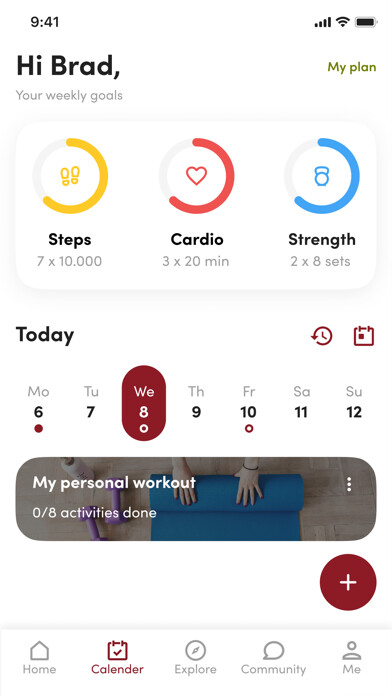 Emulate iPhone app HealthFit using MyAndroid