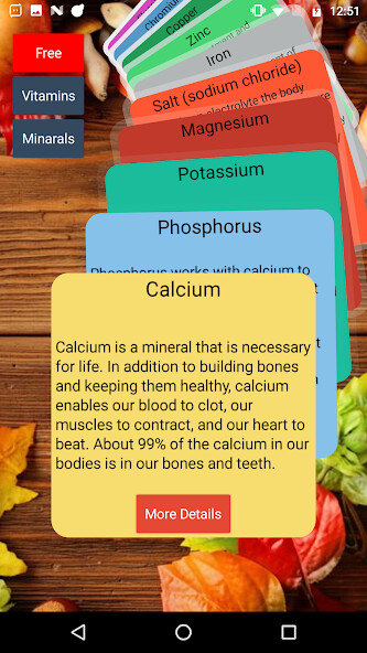 Run android online APK Health Info Vitamins and Minerals -3D View from MyAndroid or emulate Health Info Vitamins and Minerals -3D View using MyAndroid