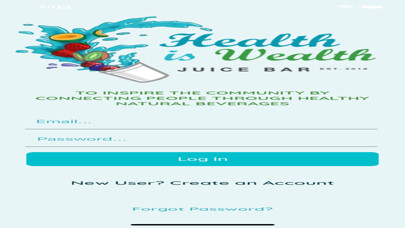 Emulate iPhone app Health is Wealth JuiceBar using MyAndroid