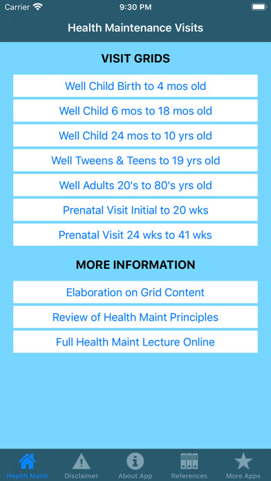Emulate iPhone app Health Maintenance visit lists using MyAndroid Emulate iPhone app Health Maintenance visit lists using MyAndroid