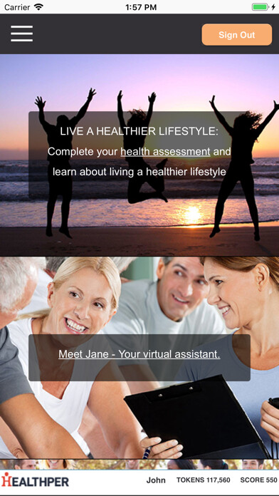 Emulate iPhone app Healthper using MyAndroid