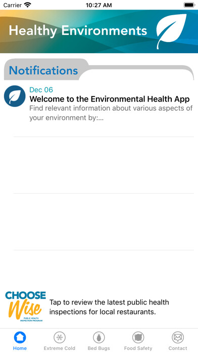 Emulate iPhone app Healthy Environments using MyAndroid