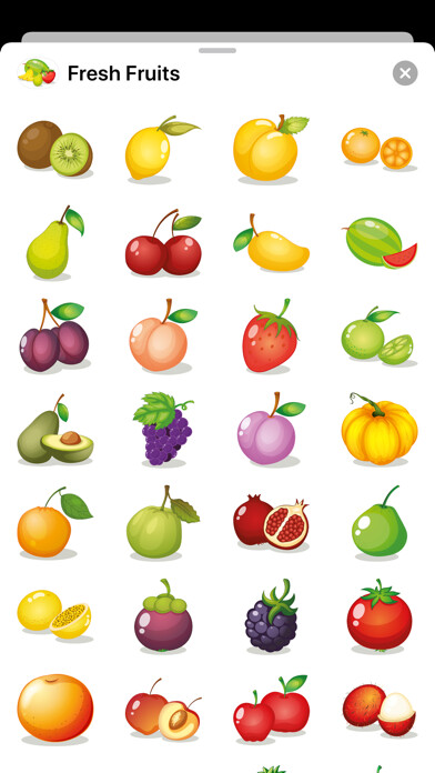 Emulate iPhone app Healthy Fruit Berry Stickers using MyAndroid