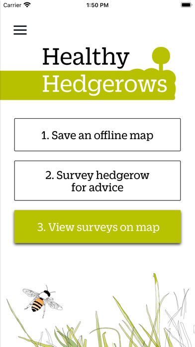 Emulate iPhone app Healthy Hedgerows using MyAndroid