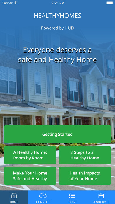 Emulate iPhone app Healthy Homes Basics using MyAndroid