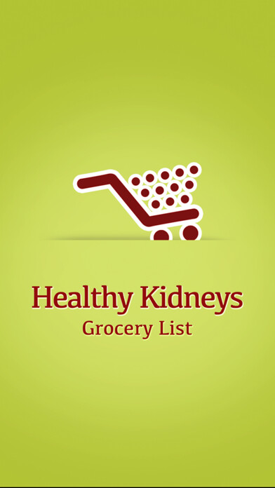 Emulate iPhone app Healthy Kidneys Grocery List using MyAndroid