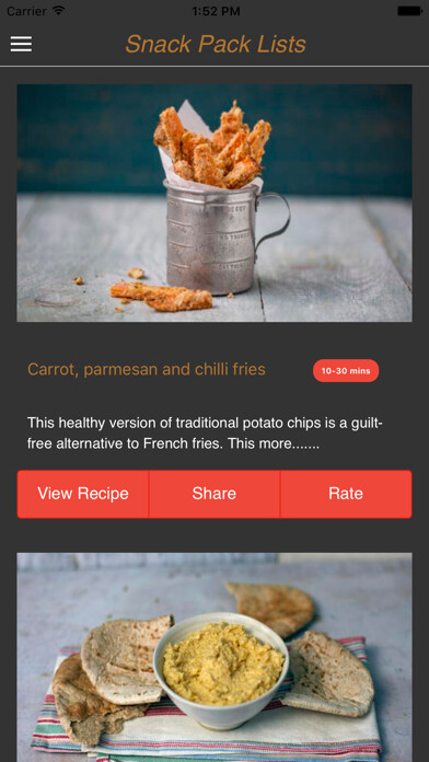 Emulate iPhone app Healthy snack ideas using MyAndroid Emulate iPhone app Healthy snack ideas using MyAndroid