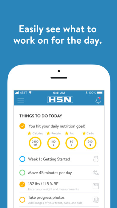 Emulate iPhone app Healthy Steps Nutrition using MyAndroid