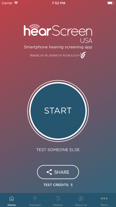 Emulate iPhone app hearScreen USA - Hearing App using MyAndroid