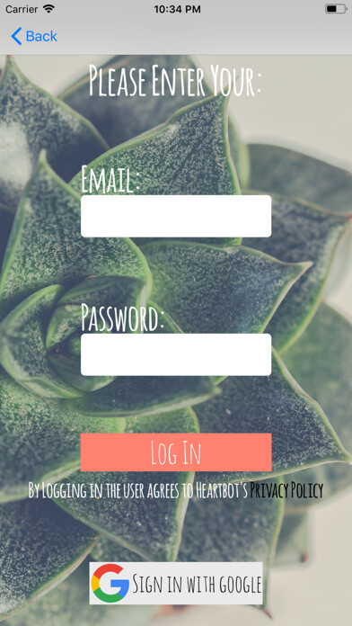 Emulate iPhone app HeartBot - A Heartful Way using MyAndroid