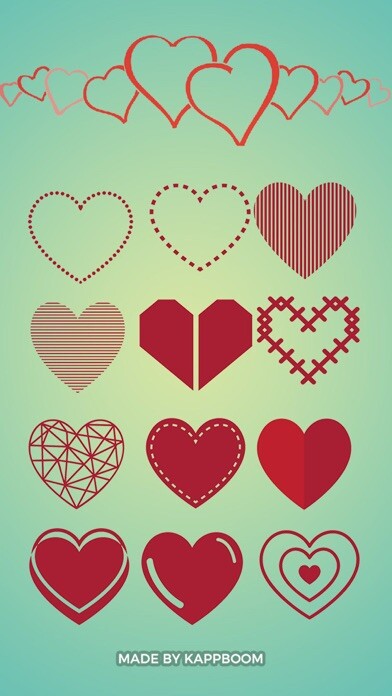 Emulate iPhone app Heart Collection Stickers using MyAndroid Emulate iPhone app Heart Collection Stickers using MyAndroid