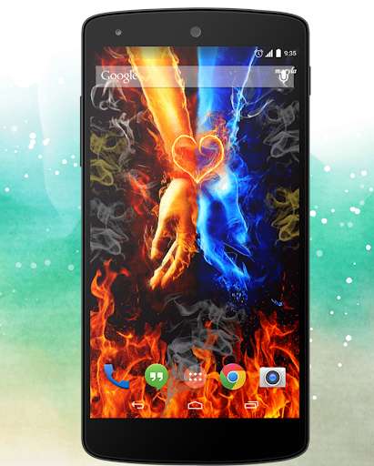 Run android online APK Heart Fire Ice Live Wallpaper from MyAndroid or emulate Heart Fire Ice Live Wallpaper using MyAndroid