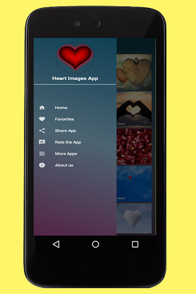 Run android online APK Heart Images App from MyAndroid or emulate Heart Images App using MyAndroid