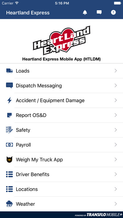 Emulate iPhone app Heartland Express - Driver App using MyAndroid Emulate iPhone app Heartland Express - Driver App using MyAndroid