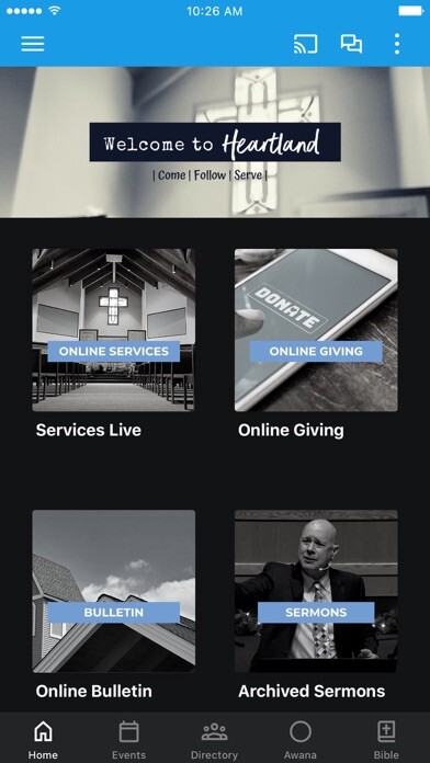 Emulate iPhone app Heartland Free Church using MyAndroid Emulate iPhone app Heartland Free Church using MyAndroid