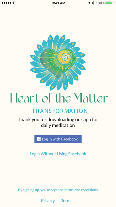 Emulate iPhone app Heart of the Matter Meditation using MyAndroid Emulate iPhone app Heart of the Matter Meditation using MyAndroid