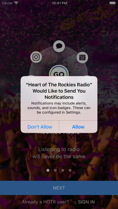 Emulate iPhone app Heart of The Rockies Radio using MyAndroid Emulate iPhone app Heart of The Rockies Radio using MyAndroid