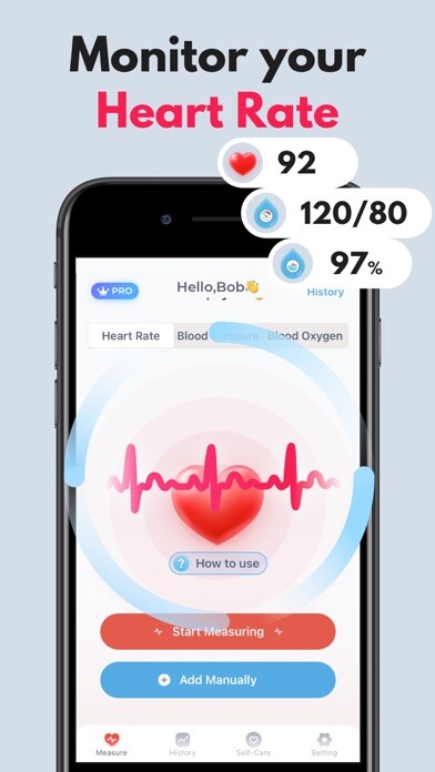 Emulate iPhone app Heart-Rate Monitor: HR Tracker using MyAndroid