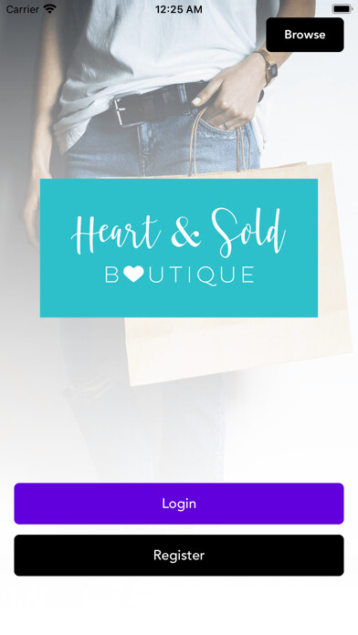 Emulate iPhone app Heart & Sold Boutique LLC using MyAndroid