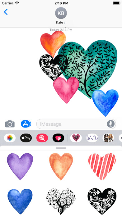 Emulate iPhone app Heart Sticker Collection using MyAndroid Emulate iPhone app Heart Sticker Collection using MyAndroid