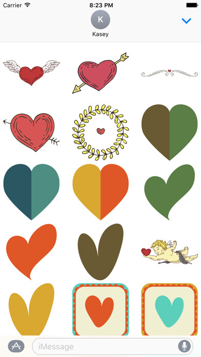 Emulate iPhone app Heart Sticker Pack using MyAndroid Emulate iPhone app Heart Sticker Pack using MyAndroid