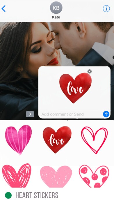 Emulate iPhone app Heart Stickers using MyAndroid Emulate iPhone app Heart Stickers using MyAndroid