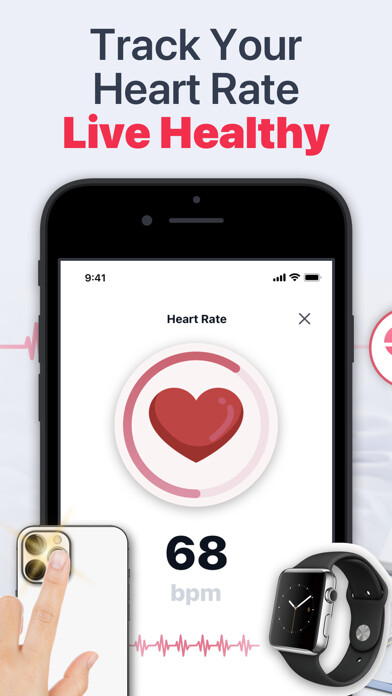 Emulate iPhone app Hearty: Heart Health Monitor using MyAndroid