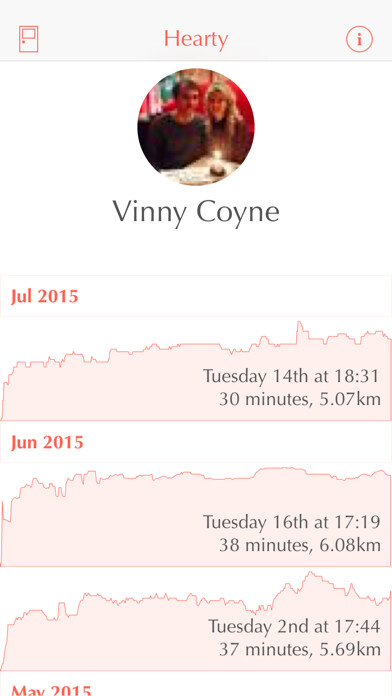 Emulate iPhone app Hearty — Heart Rate Sync for RunKeeper using MyAndroid