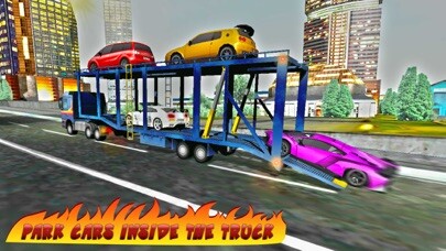 Emulate iPhone app Heavy Duty Car Transporter 3D using MyAndroid
