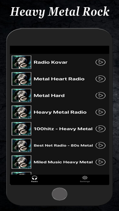 Emulate iPhone app Heavy Metal Rock using MyAndroid