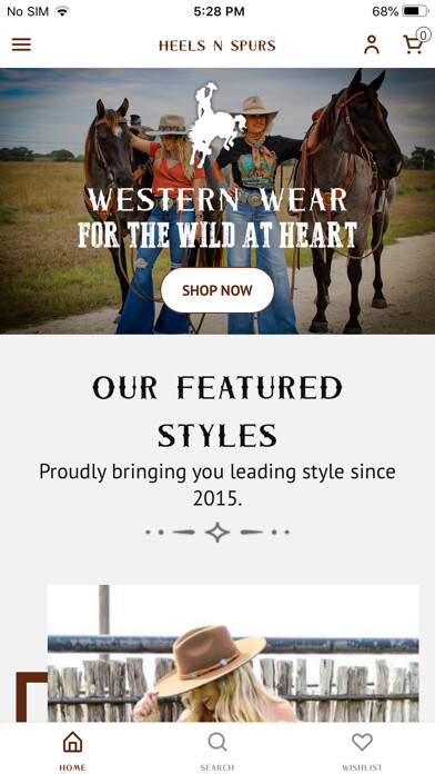 Emulate iPhone app Heels N Spurs Boutique using MyAndroid Emulate iPhone app Heels N Spurs Boutique using MyAndroid