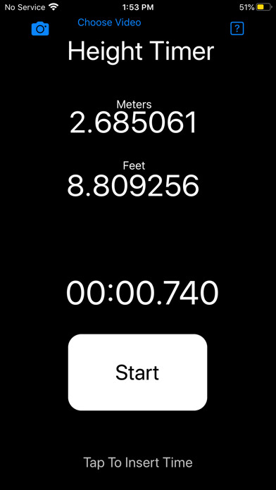 Emulate iPhone app Height Timer using MyAndroid