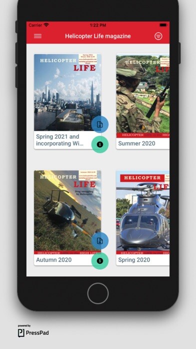 Emulate iPhone app Helicopter Life magazine using MyAndroid