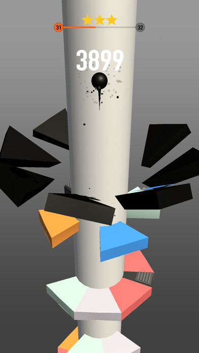 Emulate iPhone app Helix Poly Color Switch Game using MyAndroid