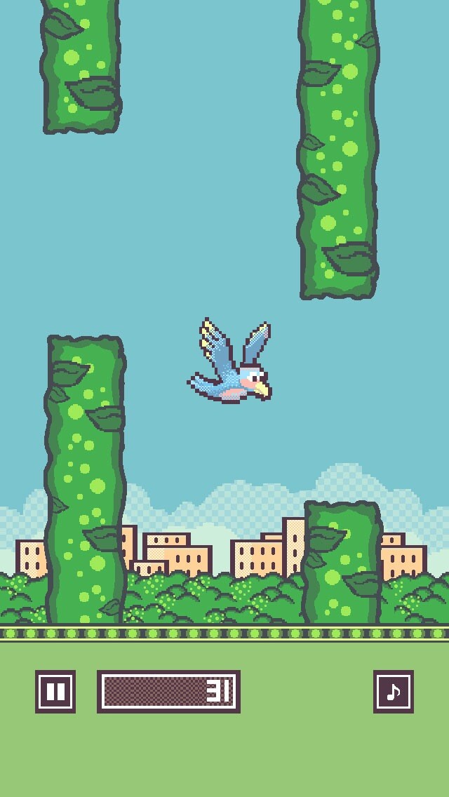 Emulate iPhone app Hell Bird : Fly The Birdie Through The Hell　 using MyAndroid
