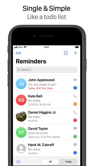 Emulate iPhone app Hello - A phone call scheduler using MyAndroid Emulate iPhone app Hello - A phone call scheduler using MyAndroid