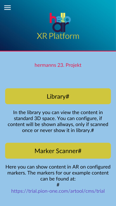 Emulate iPhone app helloAR XR Platform using MyAndroid