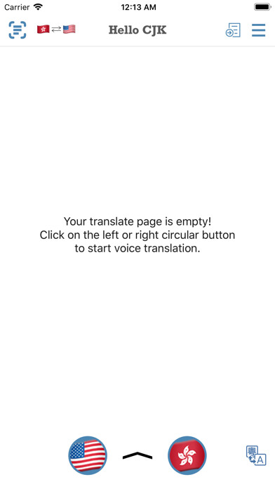 Emulate iPhone app Hello CJK - Voice Translation using MyAndroid Emulate iPhone app Hello CJK - Voice Translation using MyAndroid