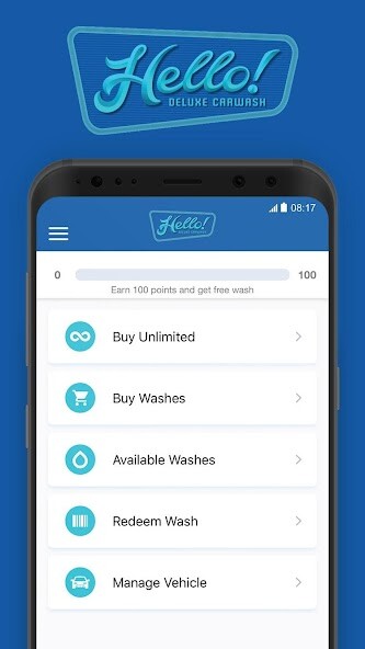Emulate iPhone app Hello! Deluxe Car Wash using MyAndroid