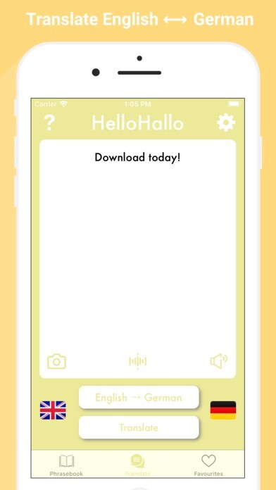 Emulate iPhone app HelloHallo - German translator using MyAndroid Emulate iPhone app HelloHallo - German translator using MyAndroid