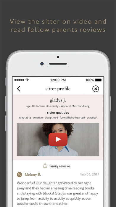 Emulate iPhone app Hello Sitter: Childcare using MyAndroid