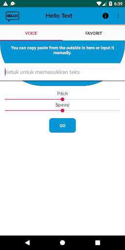 Run android online APK Hello Teks from MyAndroid or emulate Hello Teks using MyAndroid