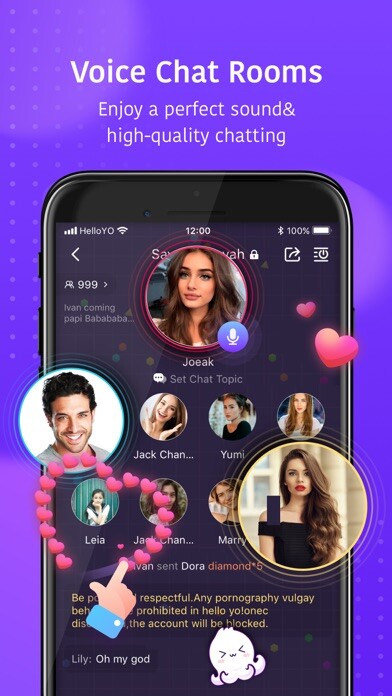 Emulate iPhone app Hello Yo – Group Chat Rooms using MyAndroid