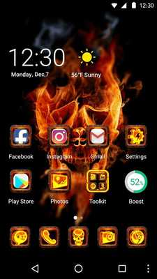 Emulate Android APK Hell Skull Fire 3D Theme