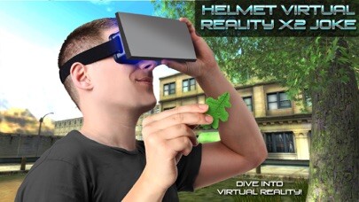 Emulate iPhone app Helmet Virtual Reality X2 Joke using MyAndroid