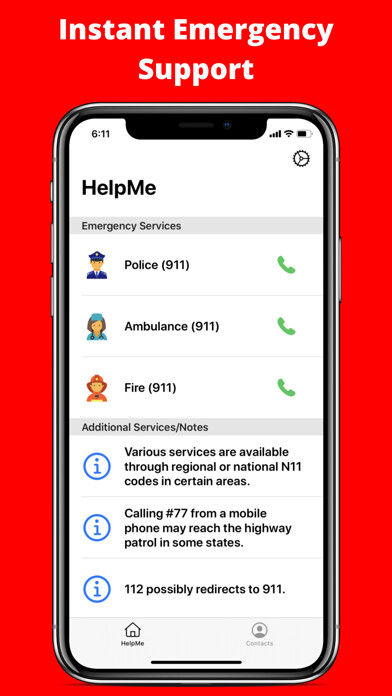 Emulate iPhone app HelpMe - Emergency Services using MyAndroid Emulate iPhone app HelpMe - Emergency Services using MyAndroid