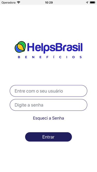 Emulate iPhone app HelpsBrasil using MyAndroid