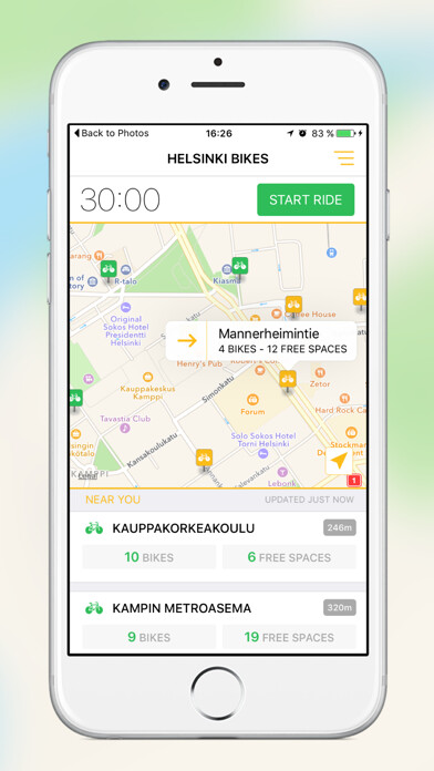 Emulate iPhone app Helsinki Bikes using MyAndroid Emulate iPhone app Helsinki Bikes using MyAndroid