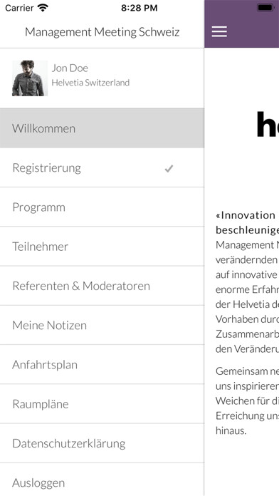 Emulate iPhone app Helvetia Management Meeting CH using MyAndroid Emulate iPhone app Helvetia Management Meeting CH using MyAndroid