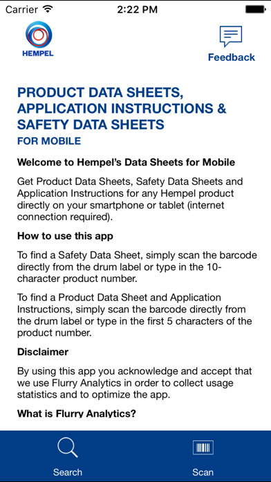 Emulate iPhone app Hempel Datasheets using MyAndroid Emulate iPhone app Hempel Datasheets using MyAndroid